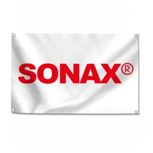 SONAX Garaje Pared Coche Moto Carreras Show Auto Reparación Taller Bandera - Imagen 1 de 19