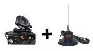 President Ted FCC 40 Channel AM/FM 12V CB Radio + K30 35" Mag Mount CB Antenna - Picture 1 of 3