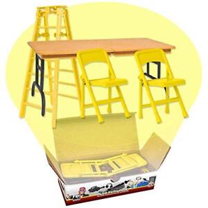 Ultimate Ladder, Table & Chairs Yellow Playset for Wrestling Action Figures