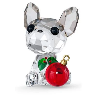 Swarovski Holiday Cheers French Bulldog Crystal Figurine Collectible 5625662 - Image 1 of 4