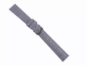 Uhrarmband Uhrband Armband mit Schließe Kroko glänzend Leder-Band 14 mm Lavendel - Bild 1 von 1