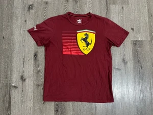 Puma Ferrari Shirt Mens Medium Red Scuderia Graphic Short Sleeve Racing  - Picture 1 of 10