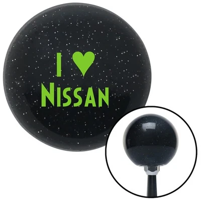 Green I <3 for NISSAN Black Metal Flake Shift Knob w/ M16x1.5 Insert Shifter - Image 1 of 4