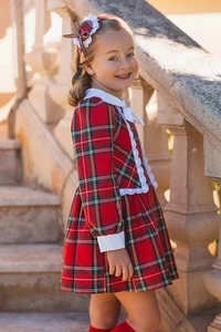 Mädchen Schottenkaro Kleid - Bild 1 von 2