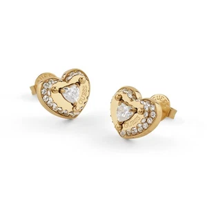 GUESS Schmuck Damen-Ohrringe Ohrstecker Herz Pave Goldfarben JUBE05551JWYGT/U - Bild 1 von 2