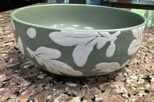 DANSK Sirena - Liora Manne Green With White Leaves Cereal Bowl EUC. VTG - Picture 1 of 8