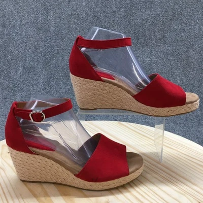 Sandalias Style & Co Mujer 10 M Seleeney Alpargata Rojo Informal Tacones de Cuña NUEVAS Foto 1 de 4