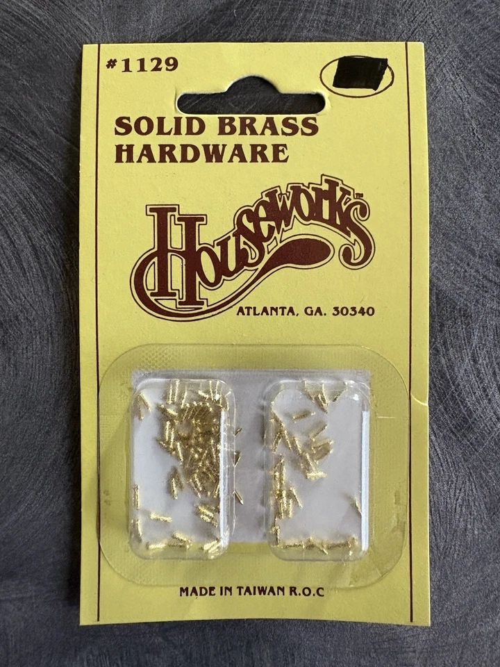 Dollhouse Miniature Brass Pointed Pin Nails 4mm by Houseworks