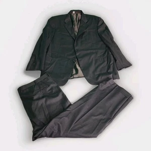 Hickey Freeman Traveler Gray Loro Piana Rain System Wool Two Piece Suit Sz 48R - Picture 1 of 21