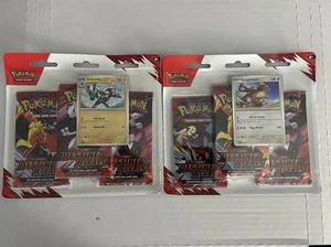Pokemon TCG Destined Rivals 3 Pack Blister Set Zebstrika And Kangaskhan - Picture 1 of 4