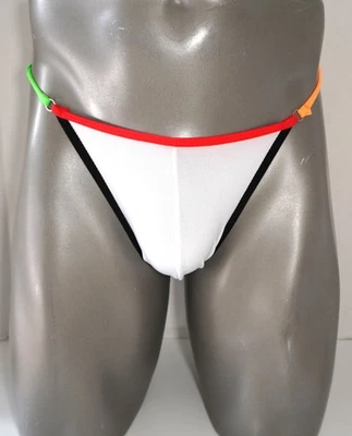 MEN'S MULTICOLOR STRING BIKINI BRIEF SIZE LARGE - Image 1 of 4