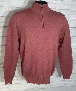 Polo Golf Ralph Lauren Sz Medium Men’s 100% Merino Wool 1/4 Zip Pullover Sweater - Picture 1 of 14
