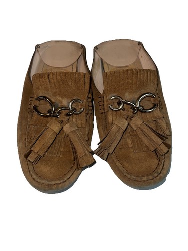 TOD’S TOD'S MOCASSINI DONNA SCAMOSCIATI SLIP ON con frange EU 36 US 6