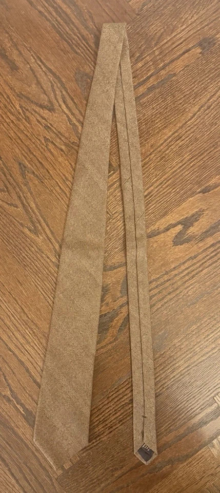 Corbata Brooks Brothers Saxxon para hombre espiga 100 % lana marrón tostado EE. UU. Foto 1 de 4