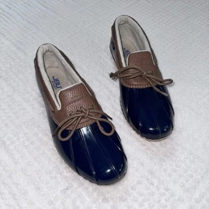 NEW JBU by Jambu Women’s Woodbury Waterproof Duck Shoes Navy/Tan Size 10M - Picture 1 of 6