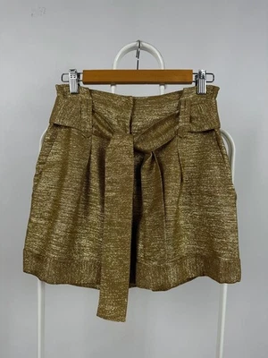 Pantalones cortos para mujer Sezane dorados metálicos Roma talla 36 Foto 1 de 4
