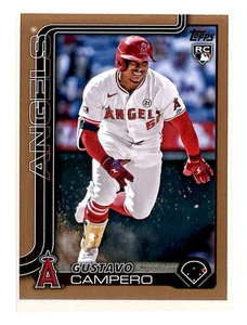 2025 Topps Gold Gustavo Campero RC 1190/2025 Los Angeles Angels #387 - Picture 1 of 2