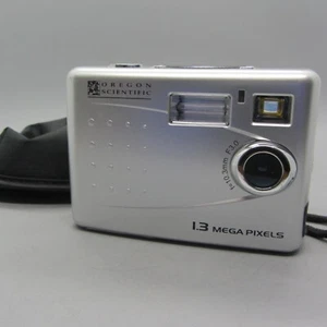 Oregon Scientific Digital Camera DShot II 1.3MP Silver Tested - Picture 1 of 6
