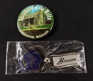 Branson Missouri Souvenir Lot Shepherd Of The Hill Pinback Button + Keychain NWT - Picture 1 of 4