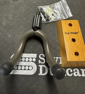 Gitarre Wandhalterung Aufhänger Holz gummiert einfache Installation - Bild 1 von 1