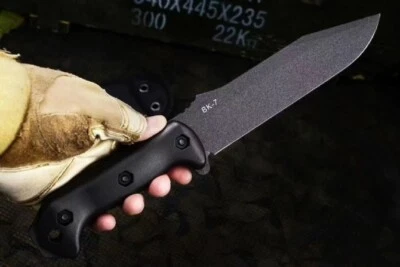 12'' New 1905Cro-Van Blade Fiberglass Handle Full Tang Tactics Hunting Knife BK7 - Image 1 of 4