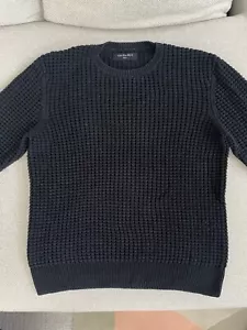 All Saints Chunky Waffle Knit Crew Neck Fisherman Jumper (Size S) - Picture 1 of 3