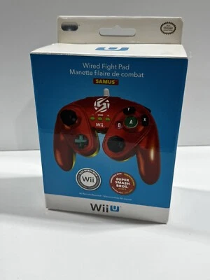Nintendo Official Wii U Samus Red Wired Fight Pad NEW SEALED Smash Bros Ex+++ - Image 1 of 4