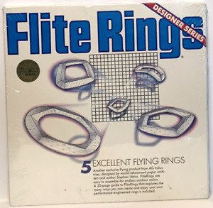 Vintage Flying Disc Saucer Frisbee Eddie Bauer Flite Rings RARE Set 1987