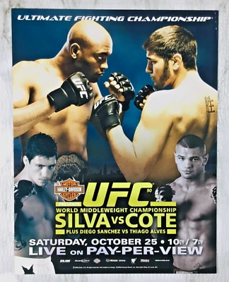 "UFC 90" MINI POSTER PHOTO MMA PRINT (8.5X11) ANDERSON SILVA vs COTE (2008) - Image 1 of 2
