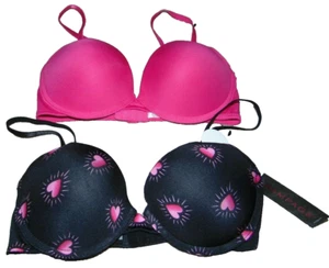 ~2 NWT Women's RAMPAGE Under Wire Padded Push-Up Bras! Size 34C Cute FS:)~ - Picture 1 of 2