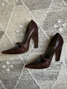 Zapatos de salón Marc Jacobs Mary Jane de cuero marrón 38,5 - Imagen 1 de 14