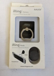 Genuine AAUXX iRing Premium Mount Grip / Holder and Kickstand, Matte Black NEW - Picture 1 of 2