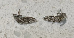Drop Dangle Engagement Wedding Earrings 14k White Gold Natural Diamonds - Picture 1 of 6