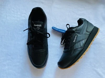 Reebok Sneaker Leather Classic Ortholite Lace Up US Sz 8 Women’s Black Princess - Image 1 of 4