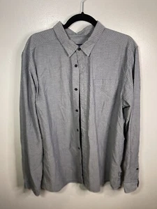 Patagonia Organic Cotton Button Up Shirt Men's Size XL Gray w/ Textured Pattern - Picture 1 of 8