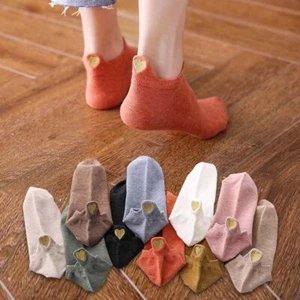 Cotton Print Kawaii Socks - Solid Color Breathable Sock Women Fashion Footwear - Picture 1 of 21