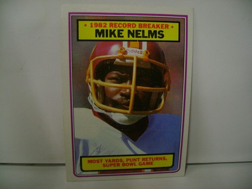 1983 TOPPS FOOTBALL MIKE NELMS #6 RECORD BREAKER | eBay