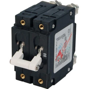 Blue Sea Systems 7256 Circuit Breaker C-Series White Toggle 80 Amp Double Pole - Picture 1 of 1