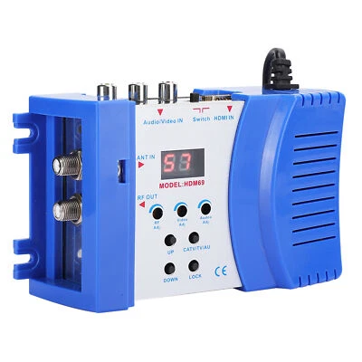 HDM69 Digital RF Modulator AV Zu RF Konverter VHF UHF PAL Standard Port FIS- - Bild 1 von 4
