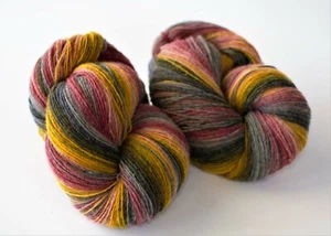 Dundaga 100% Wool fingering 363 Col. Indian Summer Wedding Shetland kauni - Picture 1 of 3