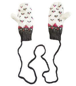 BomHCS Women Plush Gloves Warm Handmade Knitted Braided String Crochet Mittens - Picture 1 of 6