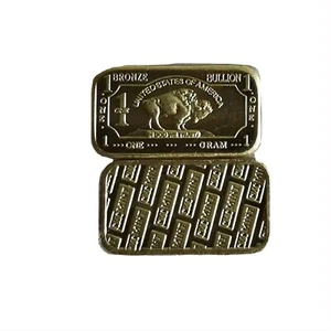(5) 1 gram 1g USA American Buffalo .999 Fine Bronze Bullion Bar CMC - Picture 1 of 2
