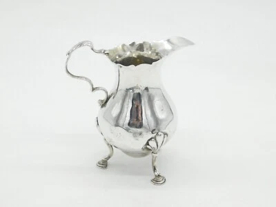 George III Sterling Silver Baluster Cream Jug Antique c1760 London - Image 1 of 4