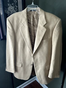Vintage Herren Hellbraun Kamelhaar Blazer Sport Mantel Jacke Größe 42R - Bild 1 von 12