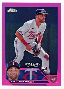 2023 Topps Chrome Update EDOUARD JULIEN #USC141 Pink Refractor Rookie RC Twins - Picture 1 of 2