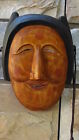 Rare Antique Old Korean Wooden Hahoe Mask Bune Of Old Woman,Signed