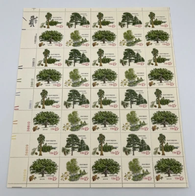 Scott #1764 - 67 American Trees 15 Cent Full Mint Sheet of 40 MNH OG - Image 1 of 4