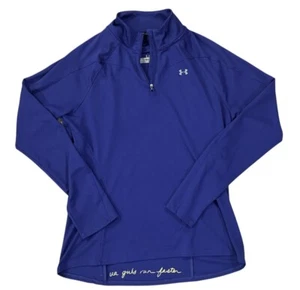 Under Armour Youth Girl’s XL Semi-Fitted Heat Gear 1/4 Zip Long Sleeve Shirt(L9 - Picture 1 of 7