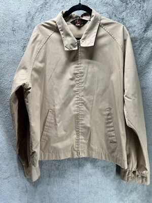 Vtg Sears Men's XL Tall Tan Spring Long-Sleeve Full-Zip Jacket Khaki Extra Large - Image 1 of 4