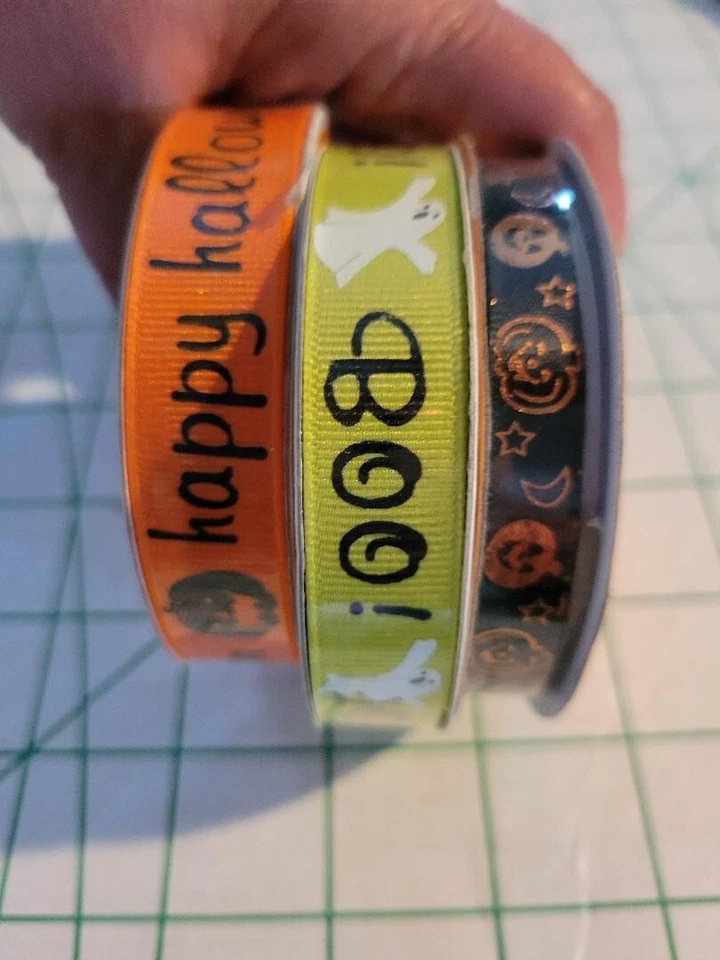 Celebrate It Halloween Ribbon. 3 Spools. - Image 1 of 1